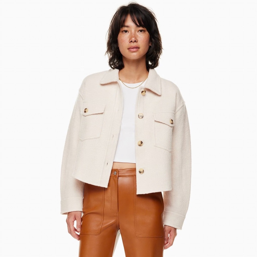 Wilfred Ganna Cropped Wool Shirt Jacket